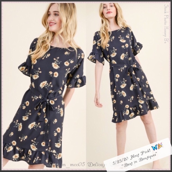 Honey B's Dresses & Skirts - **SALE**🦋 HP🎉LAST 1 Falling Daisies Ruffle Dress